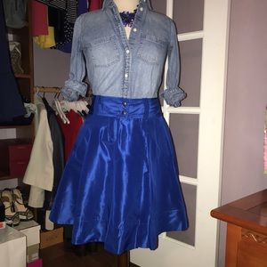 J. Crew Silk Pleated skirt